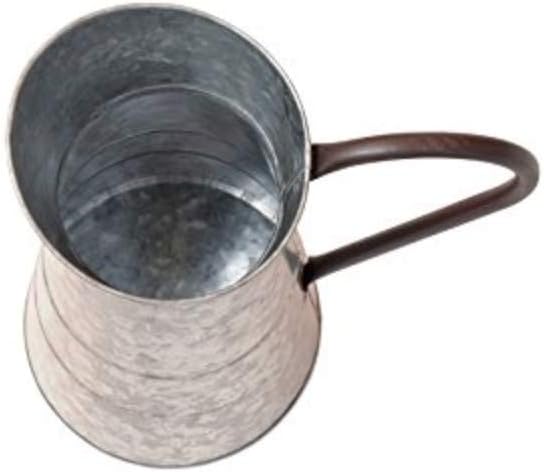 Deco 79 Metal Galvanized Watering Jug, 10 by 16-Inch,Gray