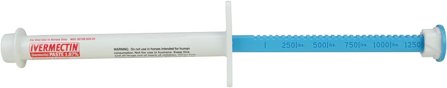 Durvet Ivermectin Paste Dewormer - 6.08g dose @ 1.87% Apple Flavor (6-Pack)