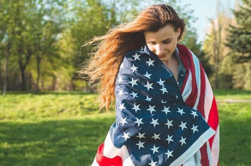 American Flag 4x6 ft: Long Lasting US Flag, Heavy Duty Nylon, Embroidered Stars, Sewn Stripes, Brass Grommets, UV Protection Perfect for Outdoors! USA Flag | 100% Heavy Duty Nylon UV Protection Premium Embroidered Stars Sewn Stripes Brass Grommets Long L…