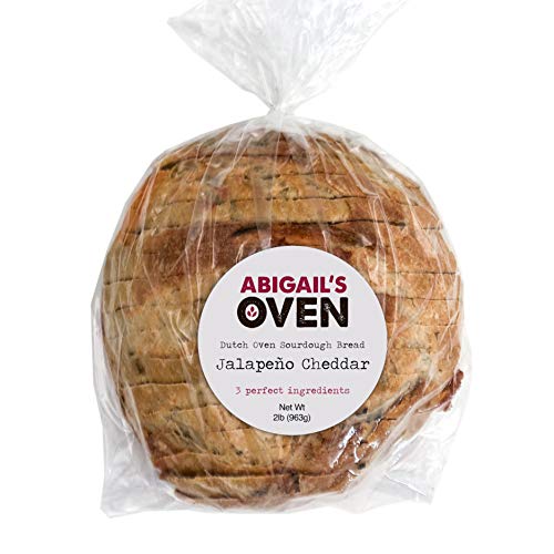 Fresh Sourdough Bread – San Francisco Bakery Style Dutch Oven Jalapeño Cheddar Loaf – Hand-made – Natural – 1 Sliced Artisan Round 36 oz