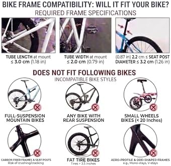 COMINGFIT 2026 Upgraded Bicycle Cargo Rack, 180lbs Heavy Duty Bike Rear Rack, 4-Leg Double Strength