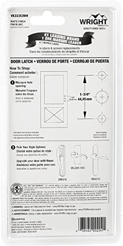 Wright Products - Tie Down Keyed Push Button Door Latch for Screen and Storm Doors, White