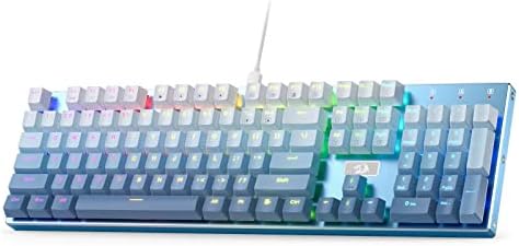 Redragon K556 Wired RGB Mechanical Gaming Keyboard, 104-Key Aluminum Board | Rock-Solid Metal Build, 20 Backlits Immersive ESports Vibe, Hot-swap Comfortable Tactile Brown Switch for Long-Time Typing