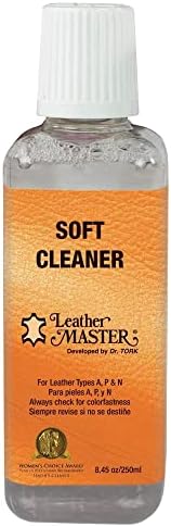 Leather Master Soft Leather Cleaner | Cleans & Removes Stains on Leather, Faux, & Vinyl | Leather Cleaner for Car Seats, Couches, Purses, Shoes & More