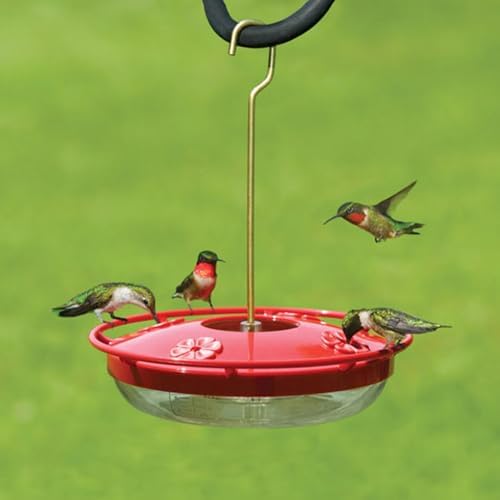 Aspects HummZinger HighView 12 Oz Hanging Hummingbird Feeder - 429, Red