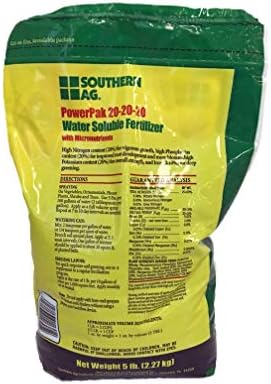 Southern Ag PowerPak 20-20-20 Water Soluble Fertilizer with micronutrients (5 LB)