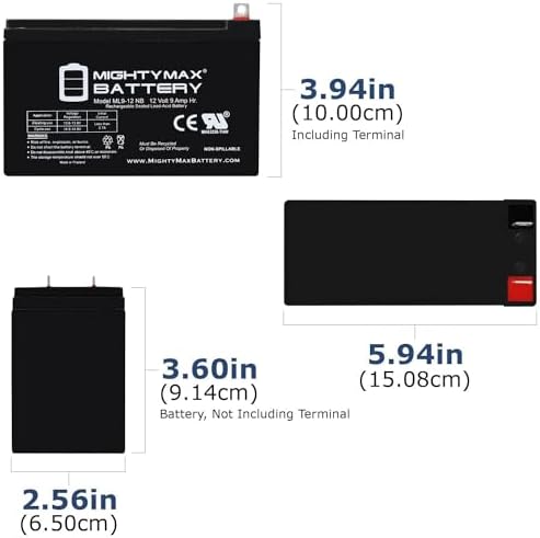 Mighty Max Battery 12V 9AH SLA Battery Replacement for Generac GP6500E