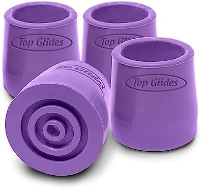 Steel-Reinforced Walker Glide Tips (Gray, 1 1/8")