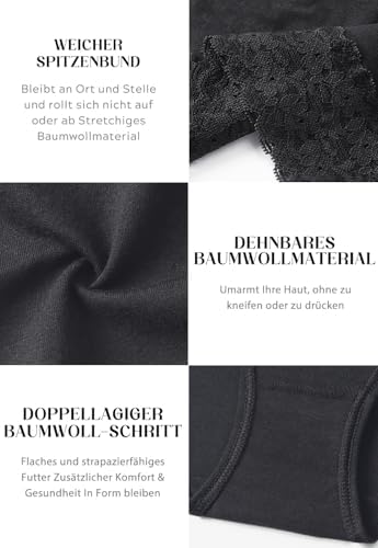 Hipster Panties for Women Underwear Lace Bikini Hip-huggers Panties 5 Pack