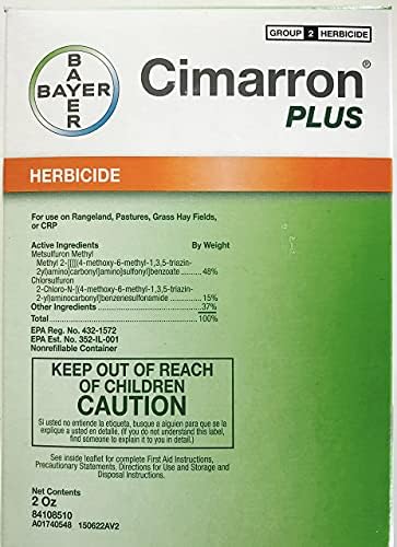 Bayer -Cimarron Plus Range and Pasture Herbicide with Metsulfuron Methyl-2 oz. 6666024