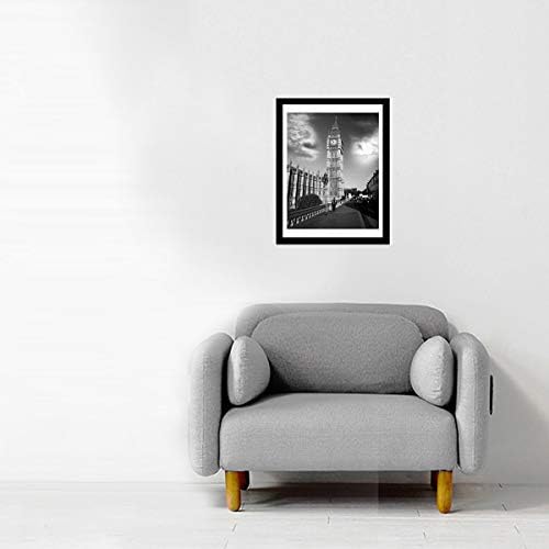 12x12 Picture Frame Matted to Fit Photos 8x8 or 12 x 12 Pictures Without Mat, 12 by 12 Square Solid Wood Black Picture Frames for Wall Mounting