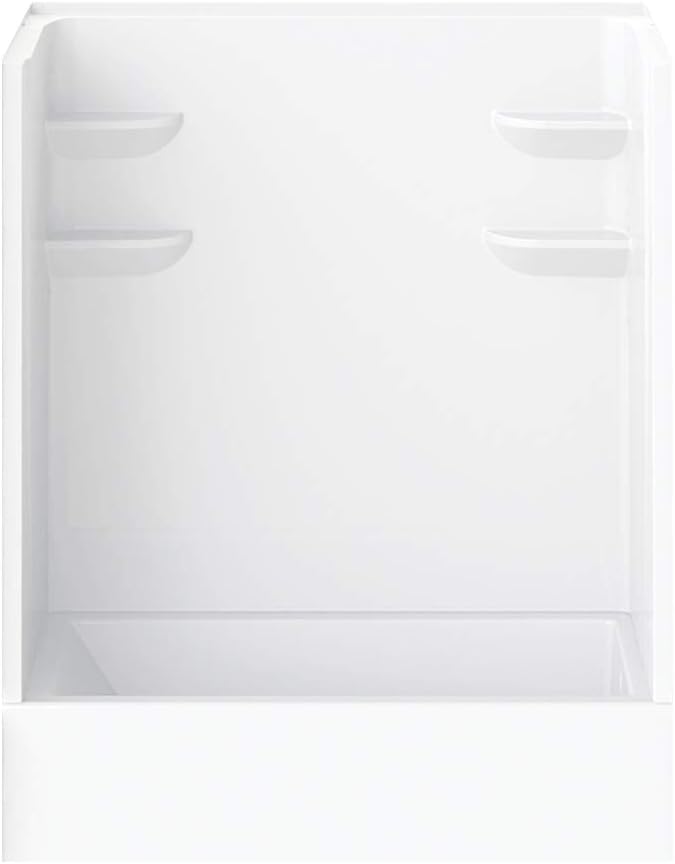 A2 6032CTSMIN2R-134561-WC Bath/Shower Kit with Door, 60-in L x 32-in W x 79-in H, White/Chrome