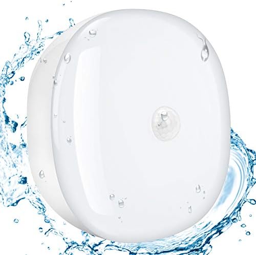 Battery Powered LED Ceiling Light Wireless Motion Sensor Light 300 Lumens 5W for Indoor Outdoor, Closet, Pantry, Stair, Garage, Basement