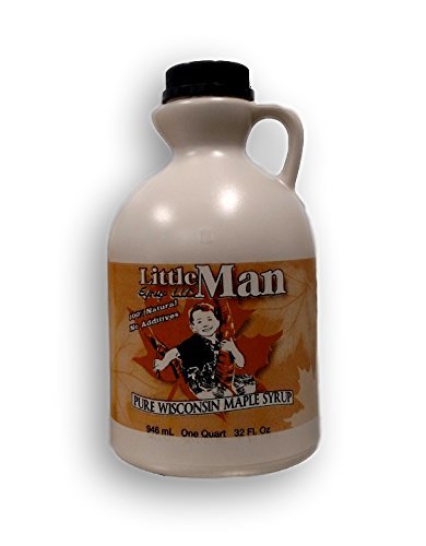 Little Man Syrup 100% Pure Wisconsin Maple Syrup Grade A Medium Amber Quart (32oz)
