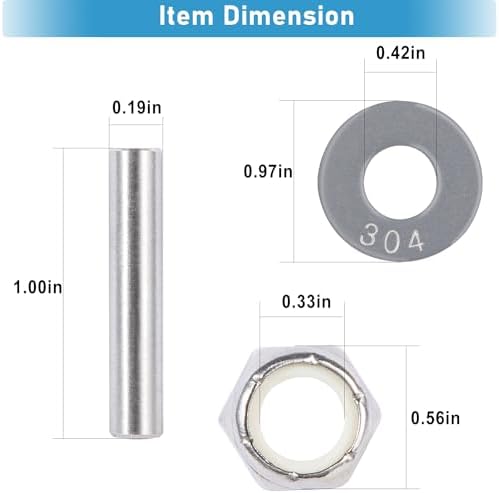 Prop Nut Kit E MKP-34 For Minn Kota Shear Pin Compatible with Minn Kota Trolling Motor MKP-33 Weedless Wedge 2 Props Including Prop Nuts & Washers