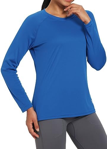 baleaf Women's UPF 50+ Sun Shirts Long Sleeve Stretchy Quick Dry | Lightweight, Rash Guard, UPF 50+ Sun Protection, Breathable Comfort material for Hking Workout, Excellent for hot weather