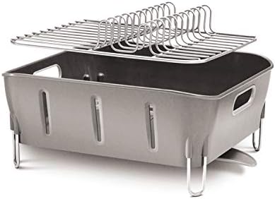 simplehuman Compact Dish Rack, White Plastic