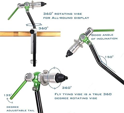 M MAXIMUMCATCH Maxcatch Rotary Fly Tying Vise Alloy Travel Vise