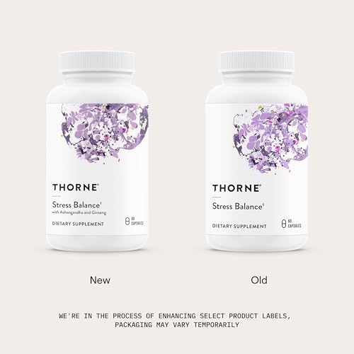 THORNE Stress Balance, KSM-66 Ashwagandha, Ginseng & Active B6, 60 Capsules | Supports Stress Resilience, Energy Production