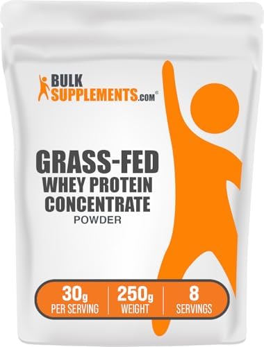 BulkSupplements.com Grass Fed Whey Protein Powder - Whey Protein Concentrate Powder - Unflavored & Gluten Free, 30g per Serving, 1kg (2.2 lbs) (Pack of 1)