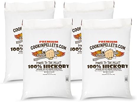 CookinPellets Premium Hickory Grill Smoker Smoking Wood Pellets, 40 Pound Bag (4 Pack)
