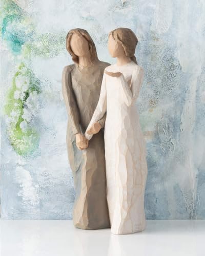 Willow Tree We are Three, Sculpted Hand-Painted Figure, Darker Skin | Cast from a Susan Lordi Original Carving, Celebrates Close Bonds, Meaningful Relationships, Thoughtful Keepsake Gift Idea