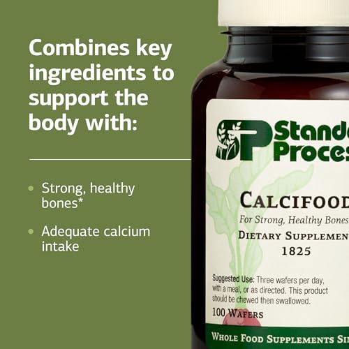 Standard Process Calcifood - Calcium Supplement for Bone Strength & Calcium Absorption - Bone Health Support for Women & Men - Non-Dairy & Non-Soy