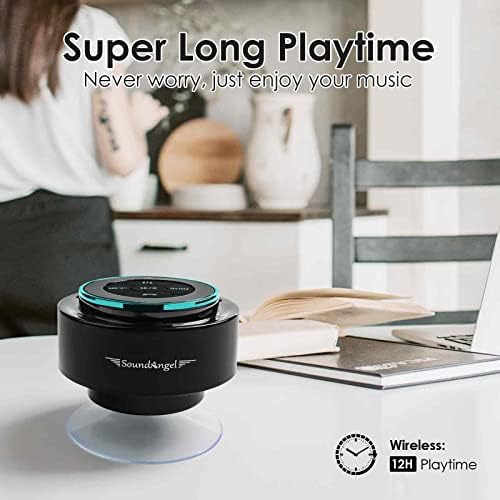 XLEADER, Upgraded, Pro Shower Speaker, Certified IPX7 Waterproof Bluetooth Speaker, with Suction Cup, Silicone Lanyard, 8W Crystal Sound&Rich Bass