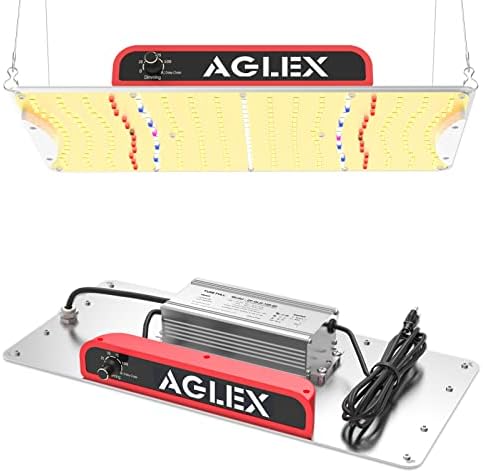 AGLEX K1000 LED Grow Light, Grow Light with Daisy Chain & Dimmable, Full Spectrum Plant Grow Lights for Hydroponic Indoor Plants Seeding