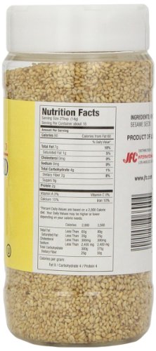 J-BASKET Sesame Seeds, White, 8-Ounce (Pack of 4)