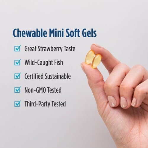 Nordic Naturals Ultimate Omega Jr. for Kids, Strawberry - 120 Mini Soft Gels