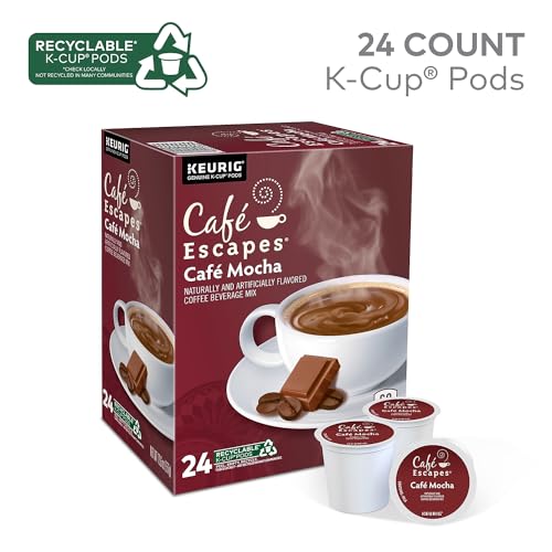 Café Escapes Café Mocha K-Cups for Keurig Brewers, 24 pack, 24-count