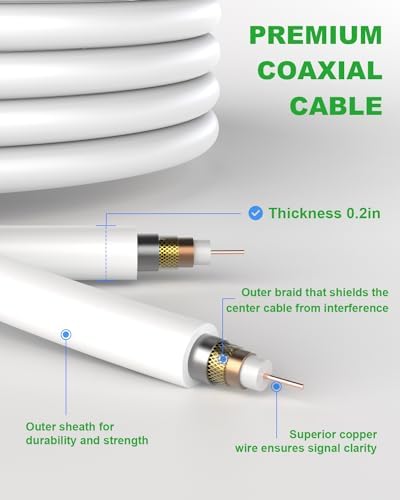 TV Antenna Indoor, Digital Amplified Indoor HDTV Antenna, 1080p VHF UHF Television Local Channels Detachable Signal Amplifier and 16.5ft Long Coax Cable