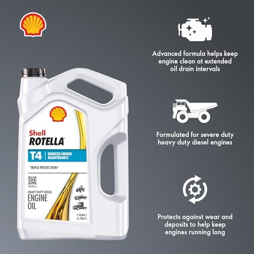 Shell Rotella T4 Triple Protection 10W-30 Diesel Engine Oil, 1 Gallon