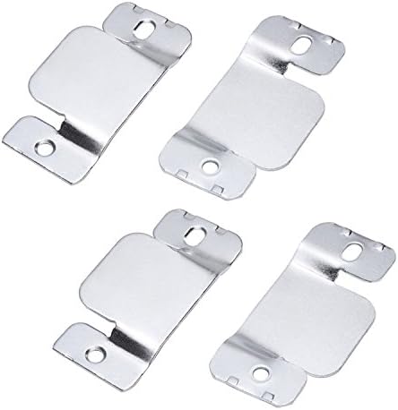 Mudder 4 Pieces Sectional Couch Connectors Metal Couch Clips Sectional Sofa Connector Interlocking Furniture Connector Bracket with Hardware