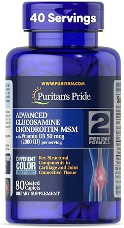 Puritan's Pride Advanced Glucosamine Chondroitin MSM with Vitamin D3 50mcg