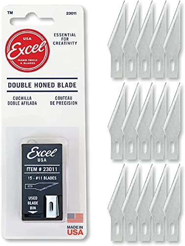Excel Blades #11 15-Pack Craft Knife Replacement Blades With Dispenser