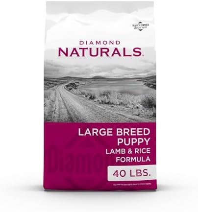 Diamond Naturals Large Breed Adult Dry Dog Food, Chicken & Rice, 40lb | With Real Cage Free Chicken | Glucosamine & Chondroitin to Help Support Large Breed Dogs | Probiotics for Digestive Support
