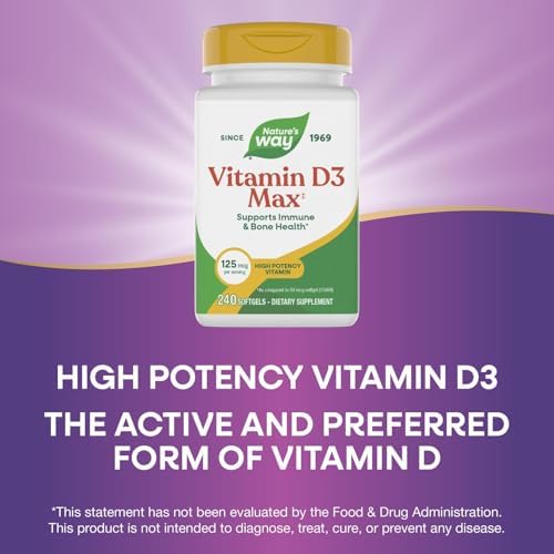 Natures Way Vitamin D3 5000 Iu, 240 CT