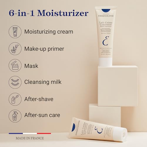 Embryolisse Lait-Crème Concentré Face Moisturizer and Makeup Primer, French Face Cream With Shea Butter & Aloe Vera