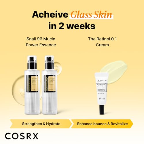 COSRX Snail Mucin 96% Repairing Serum for Sooothing & Hydrating 3.38 oz. | Snail Secretion Filtrate for Dull Skin & Fine Lines, Korean Skin Care