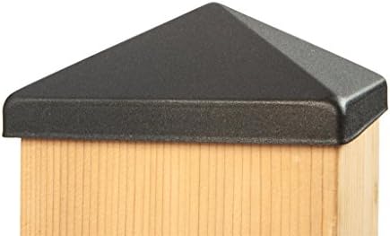 6x6 Apex Pyramid Post Cap - Matte Bronze (5 1/2" x 5 1/2") for Deck and Fence Posts