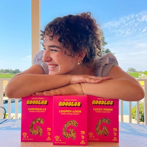 GOODLES Pasta Variety Pack 6 Pack, 8oz - 10g Protein, 7g Fiber with Prebiotics, 21 Plant-Based Nutrients | Kosher | Clean Label Certified