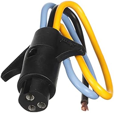 attwood 7647-7 Heavy-Duty Trolling Motor Connector, Male Plug, Motor Side, 6-Inch Harness with Butt Connectors, 10-Gauge Wire, One Size (7647-5)