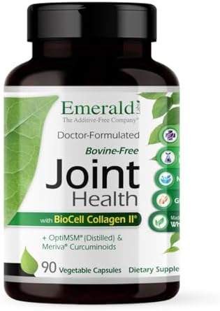 EMERALD LABS Joint Health - Biocell II Collagen, OptiMSM, Glucosamine, Meriva Turmeric Curcuminoids & More - Joint Health