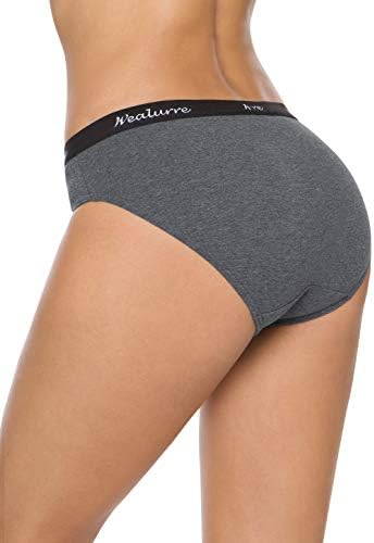 Wealurre Womens Underwear Cotton Bikini Breathable Sport Low Rise Panty for Women Multipack