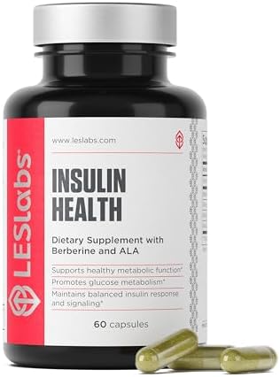LES Labs Insulin Health Metabolic Health & Support Supplement, 60 Capsules | Metabolic Health, Carbohydrate & Lipid Metabolism, Berberine, Chromium