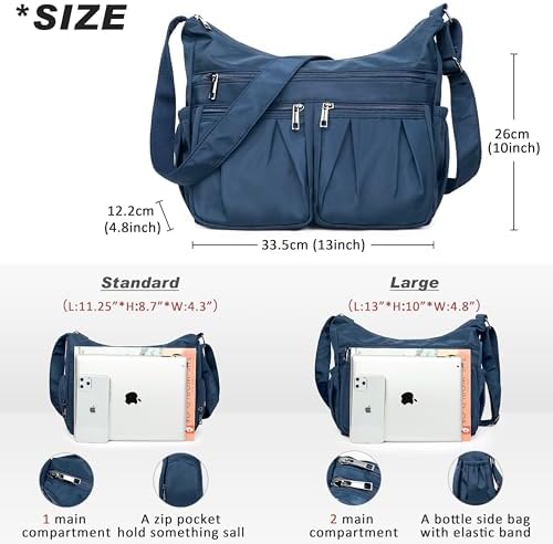 VOLGANIK ROCK Crossbody Purses for Women Shoulder Handbags Lightweight Waterproof Nylon Travel Bag Ladies Pocketbooks
