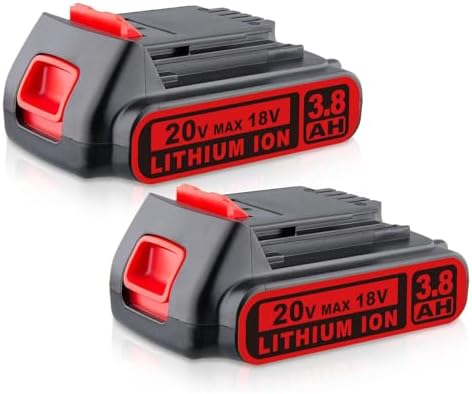 Masione 3.8Ah 20V Repalcement for Black and Decker 20V Lithium Battery BDL1805 LBXR20 LBXR2020-OPE Compatible with Black and Decker 20V Battery