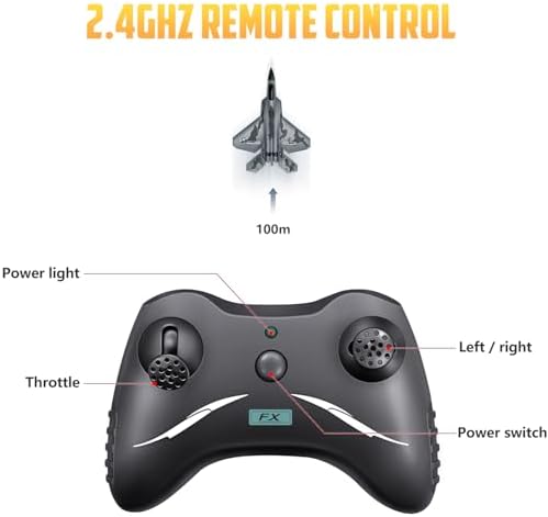 2CH F-22 RC Glider, Easy Fly RC Plane for Kids & Beginners